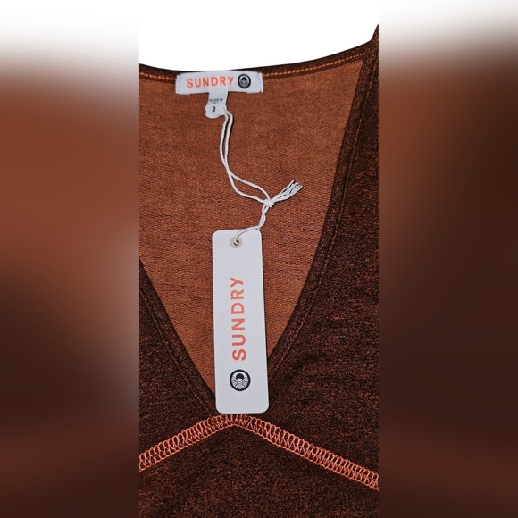 Sundry V-Neck Athletic Romper. - Picture 4 of 4